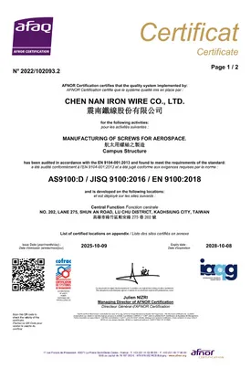 AS9100D_AerospaceFastenerManufacturing